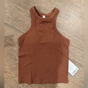 Lululemon Brown High Neck Tank